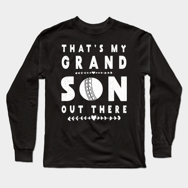 Cricket Gift Shirt Grandma & Grandpa Cricket GrandSon Long Sleeve T-Shirt by kaza191